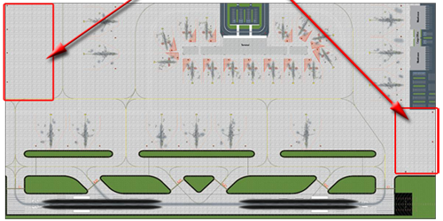 1:400 Single Runway #1 Model Airport - Option 1