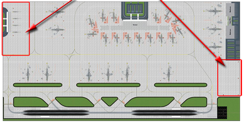 1:400 Single Runway #1 Model Airport - Option 2