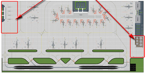 1:400 Single Runway #1 Model Airport - Option 4